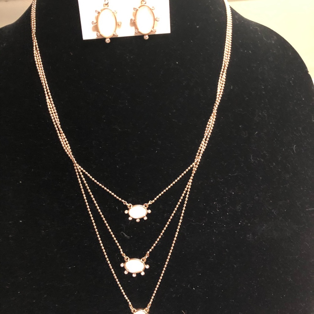 Necklace and earrings